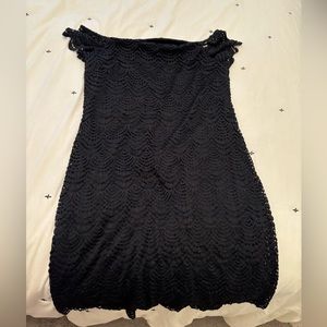 Lilly Pulitzer Off the Shoulder Black Dress